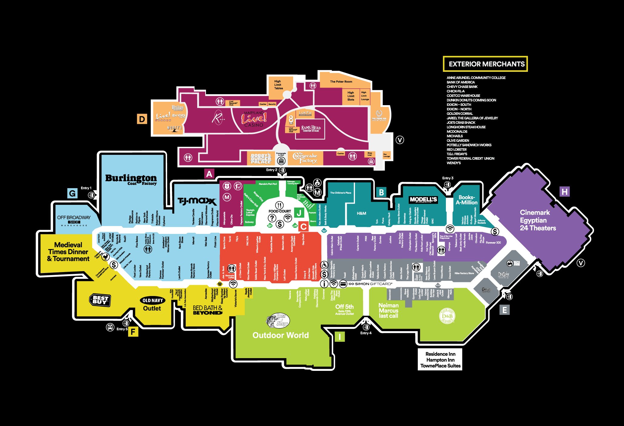 concord mills mall map Oakley Outlet Concord Mills Cinemas 93