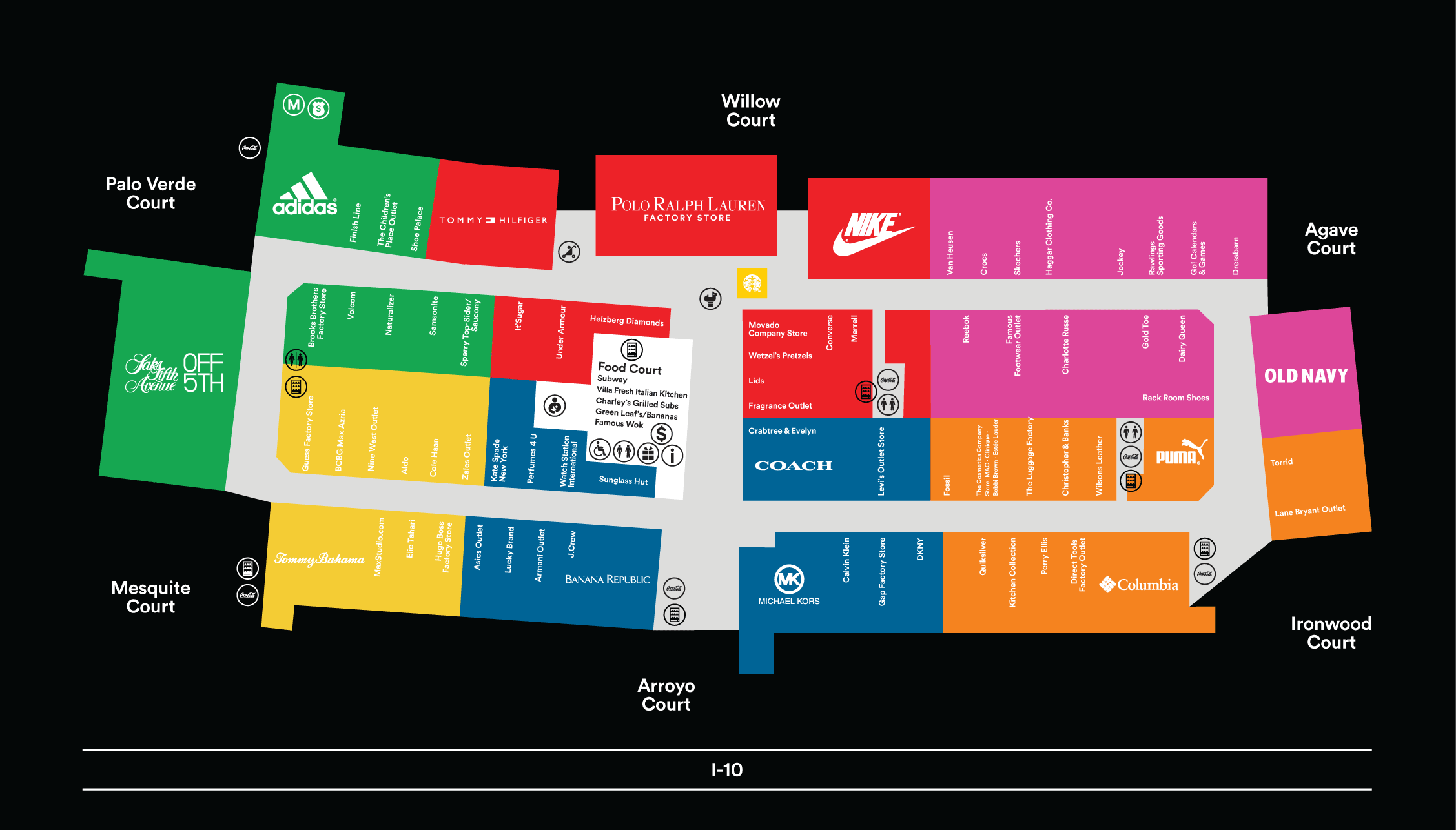 Cabazon Premium Outlets Store Directory | semashow.com